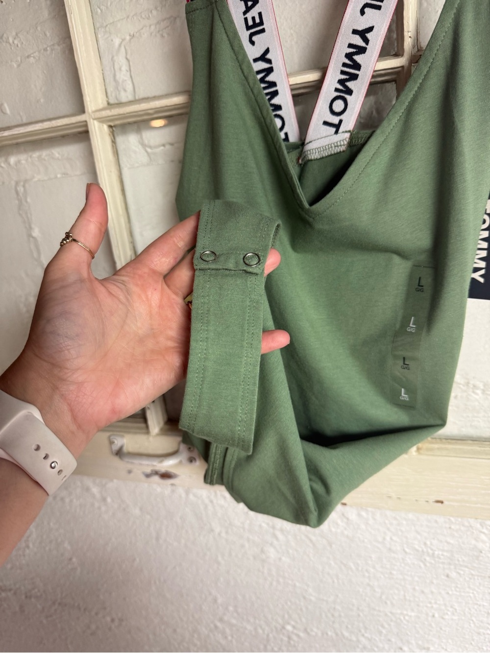 Tommy Hilfiger Green Bodysuit with Tommy Jeans Sub-Label Straps - Picture 4 of 5